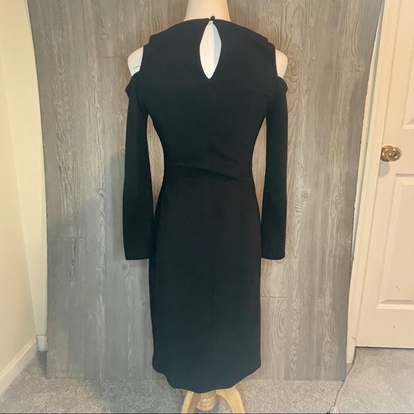 Halogen Knit Cold Shoulder Dress Black Size Small - Picture 4 of 7